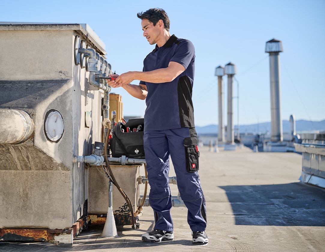 Tričká, pulóvre a košele: Polo tričko cotton e.s.active + tmavomodrá/čierna 1