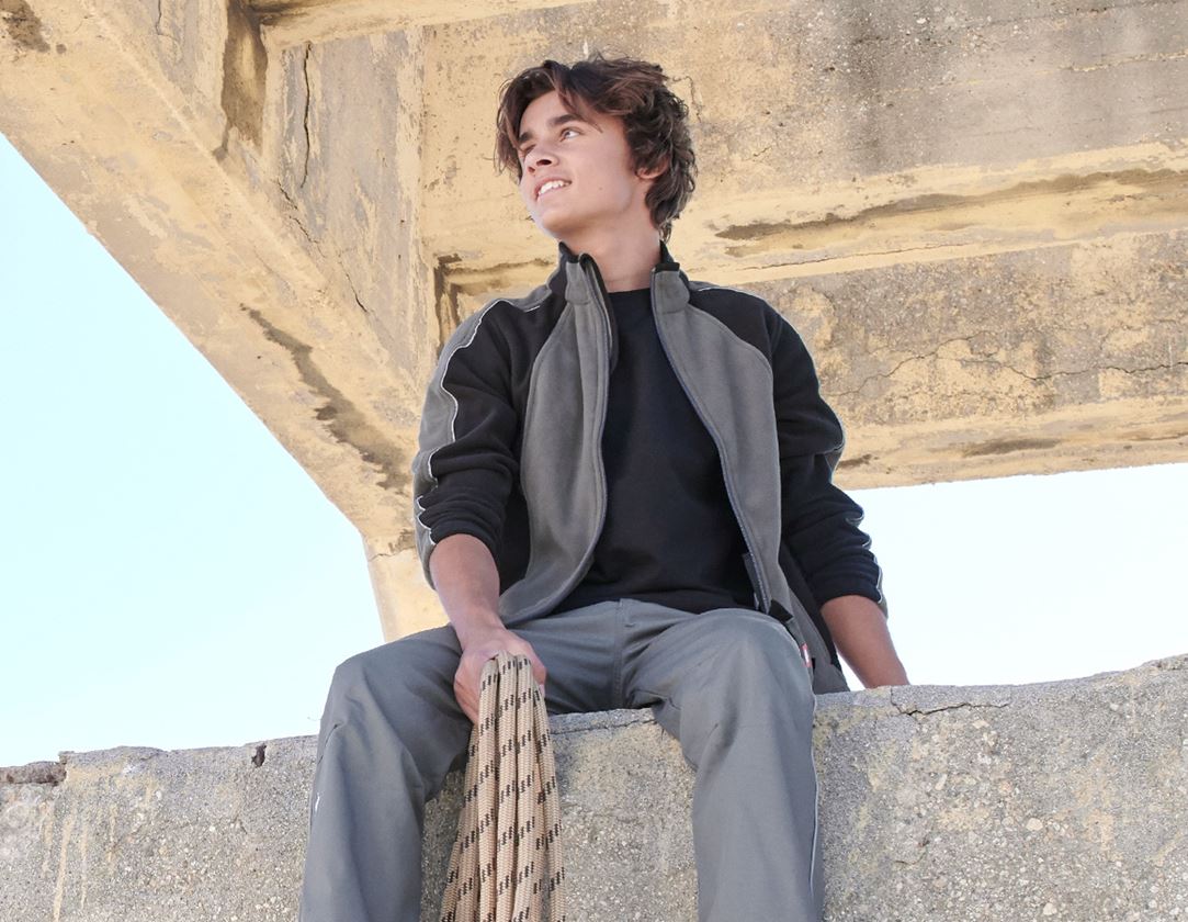 Bundy: Detská mikroflísová bunda dryplexx® micro + antracitová/čierna 1