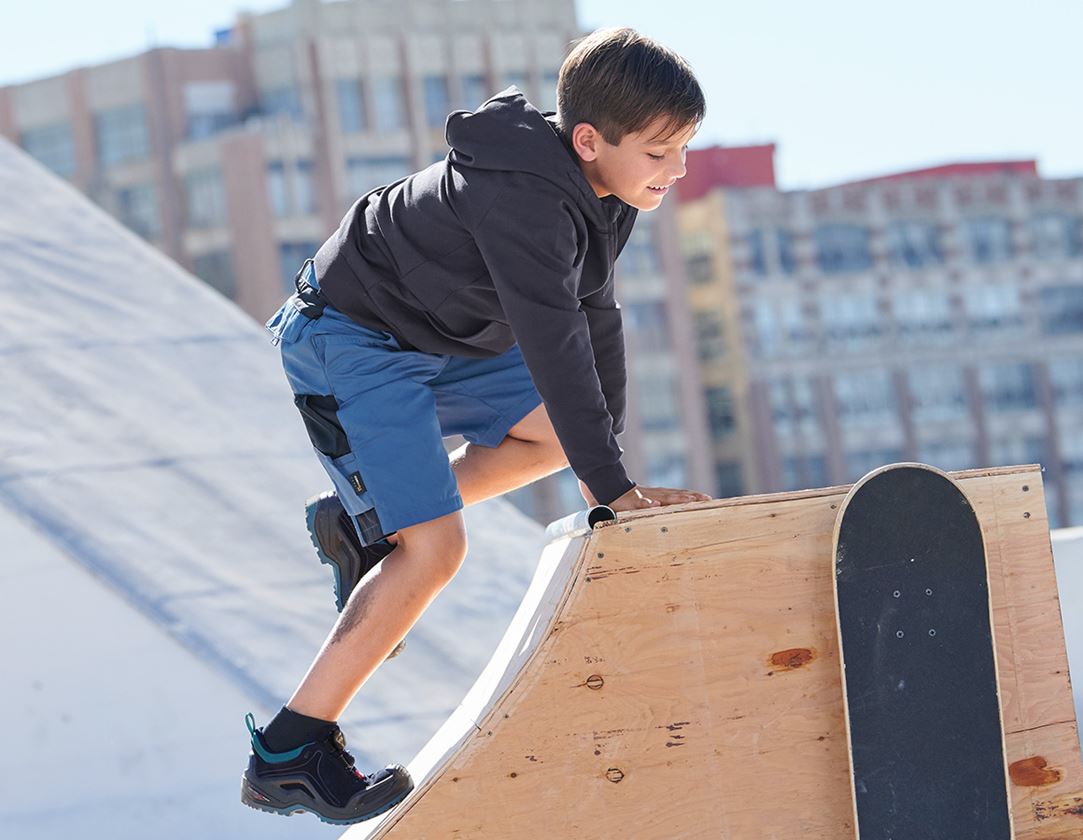 Tričká, pulóvre a košele: Tepláková mikina s kapucňou e.s. cotton stretch, d + tmavomodrá 1