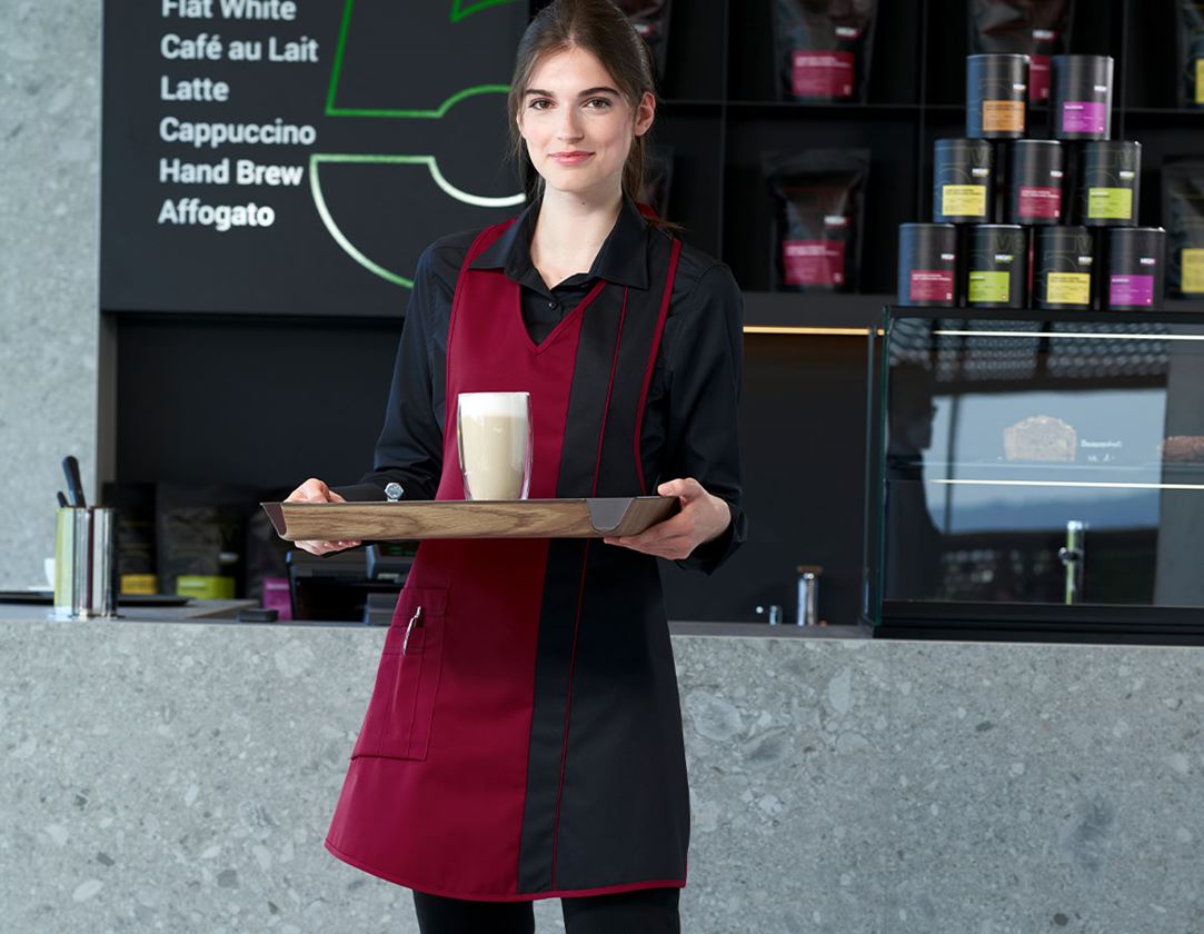 Zástery: Dámska zástera Teresa + bordová/čierna