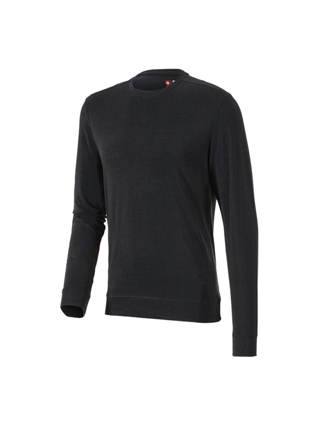 Tričká, pulóvre a košele: Tričko s dlhým rukávom e.s. cotton stretch + čierna 3