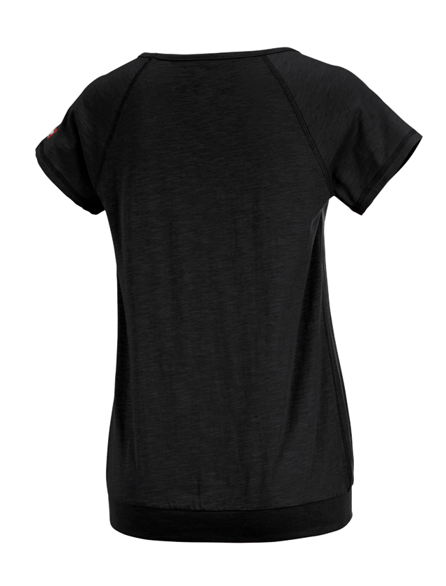 Tričká, pulóvre a košele: Tričko e.s. cotton slub, dámske + čierna 1
