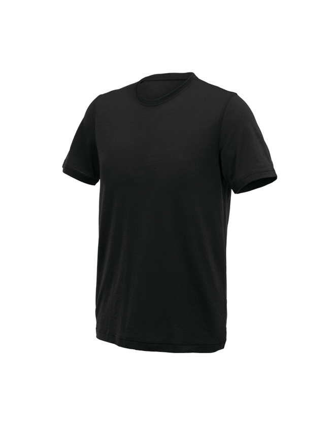 Tričká, pulóvre a košele: Tričko e.s. merino light + čierna