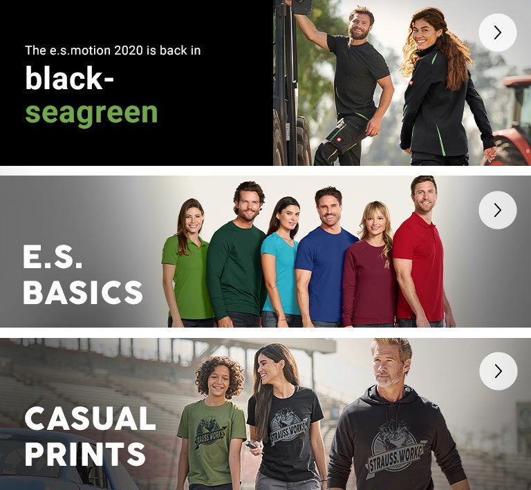 New Products 2025: motion 2020 in the new colour black, e.s.basics, casual prints