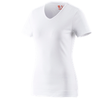 e.s. T-shirt cotton V-Neck, ladies'