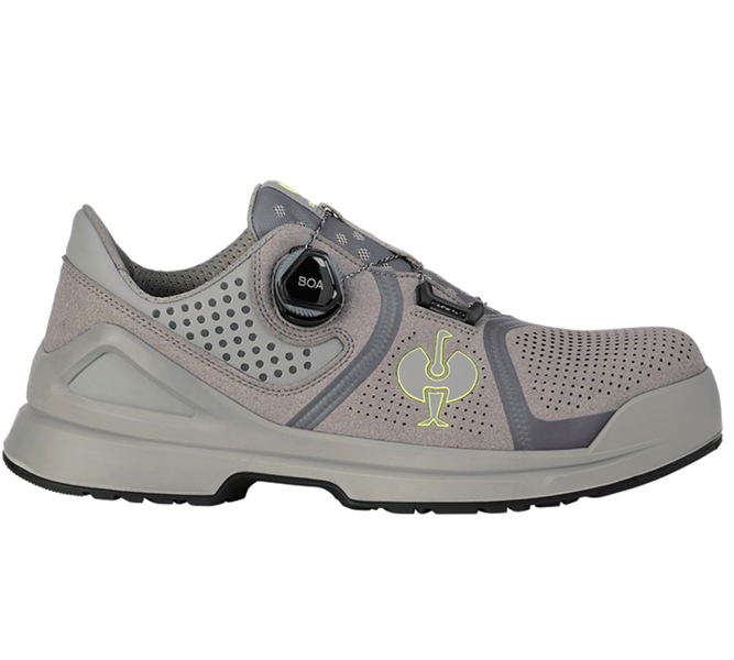 Main view, Footwear, S1 Safety shoes e.s. Mareb, pearlgrey/high-vis yellow