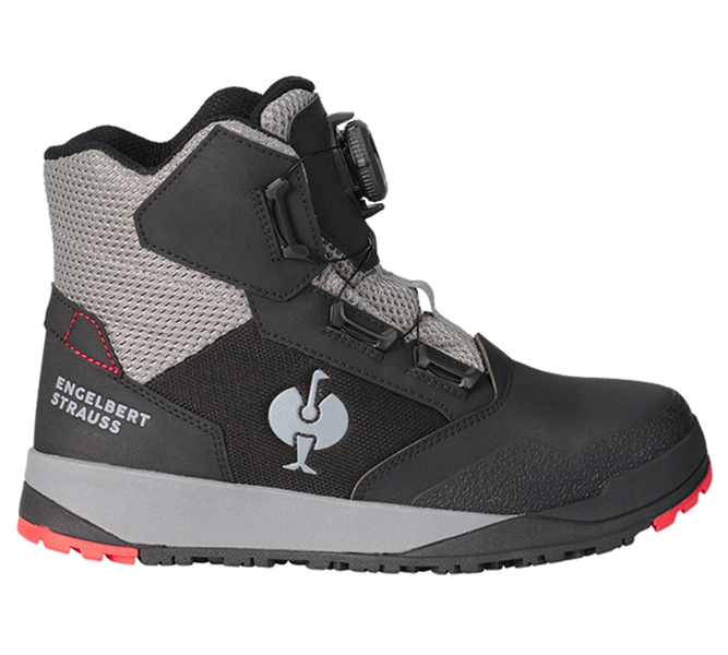 Main view, Footwear, S1 Safety boots e.s. Nakuru mid, black/pearlgrey