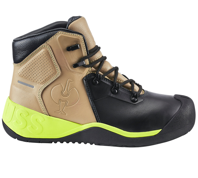 Main view, S3, S3 Roofer's- / Tarmac Safety boots e.s. Bayreuth, taupe/black/lime