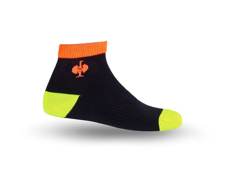 Main view, Socks, e.s. Allround socks Classic light/mid, children's, black/high-vis yellow