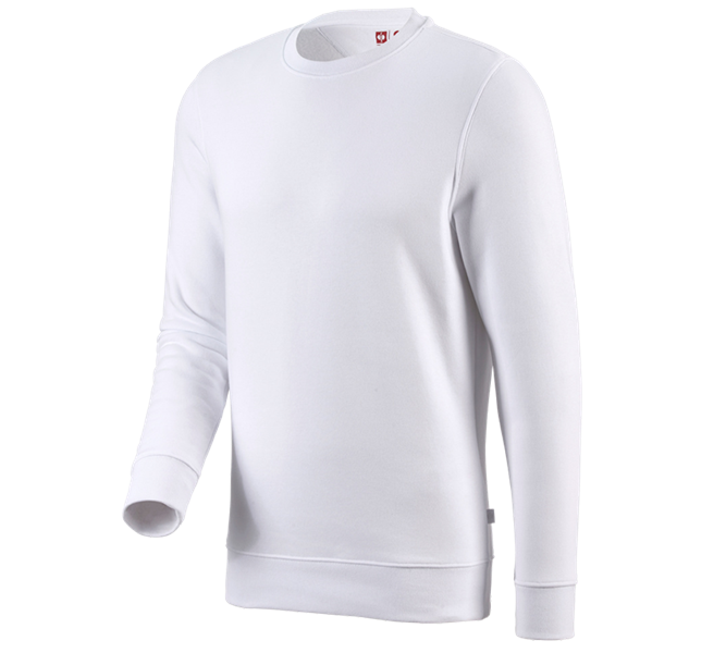 Main view, Medical | Healthcare, e.s. Sweatshirt poly cotton, white