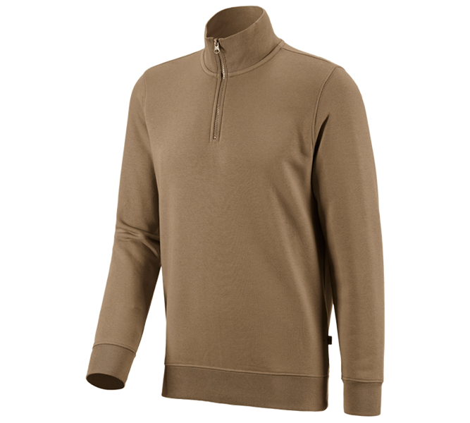 Main view, Joiners / Carpenters, e.s. ZIP-sweatshirt poly cotton, khaki