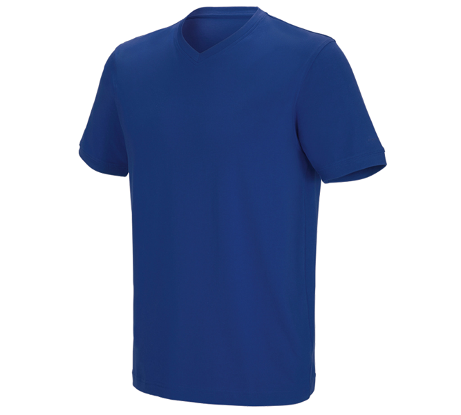 Main view, Plumbers / Installers, e.s. T-shirt cotton stretch V-Neck, royalblue