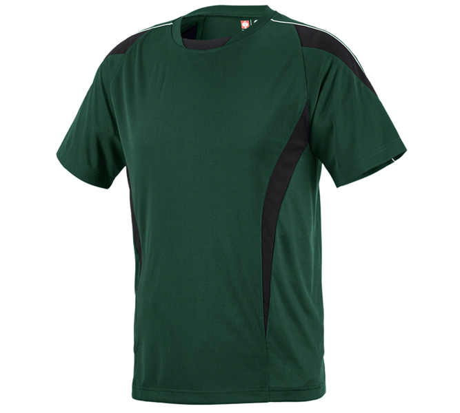 Main view, Shirts, Pullover & more, e.s. Functional T-shirt poly Silverfresh, green/black