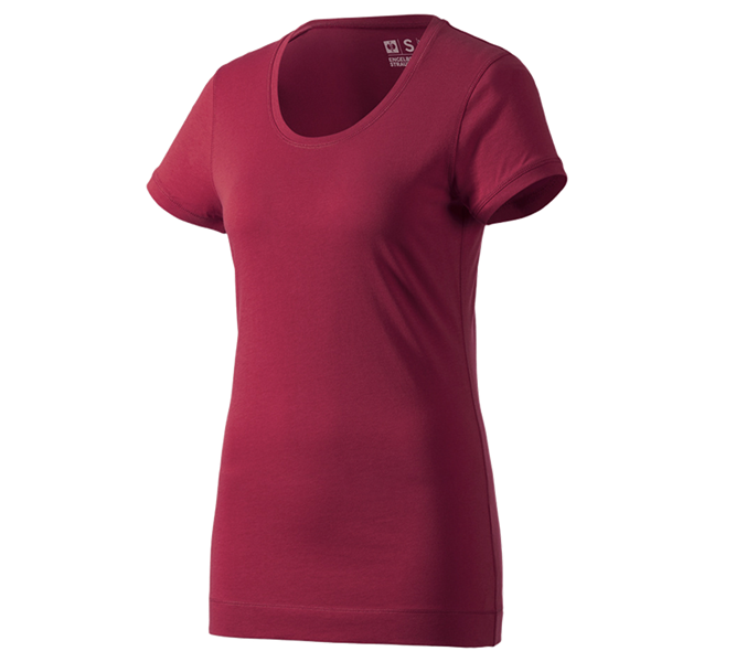 Main view, Basics, e.s. Long shirt cotton, ladies', bordeaux