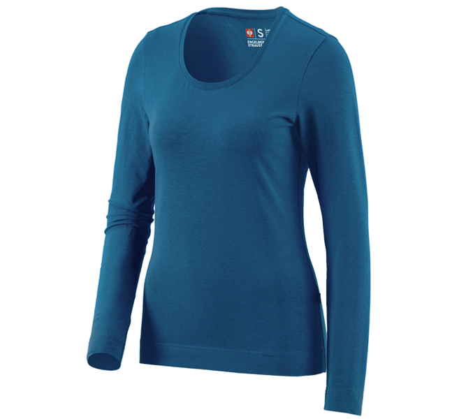 Main view, Topics, e.s. Longsleeve cotton stretch, ladies', atoll