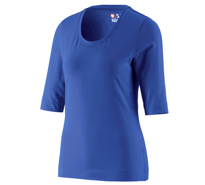 Main view, Plumbers / Installers, e.s. Shirt 3/4 sleeve cotton stretch, ladies', royalblue