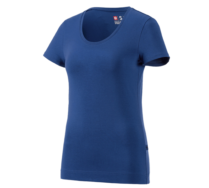 Main view, myDesign XMAS, e.s. T-shirt cotton stretch, ladies', alkaliblue