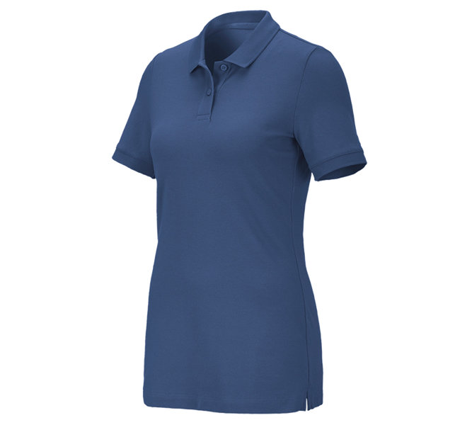 Main view, Basics, e.s. Pique-Polo cotton stretch, ladies', cobalt