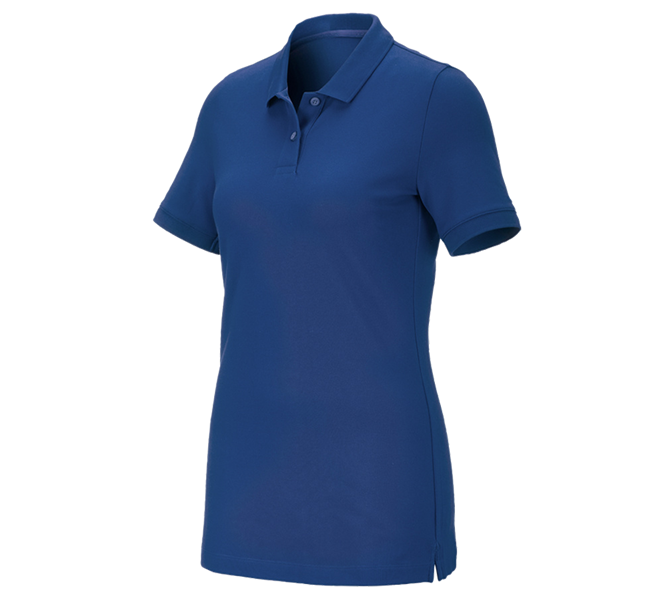 Main view, Shirts, Pullover & more, e.s. Pique-Polo cotton stretch, ladies', alkaliblue