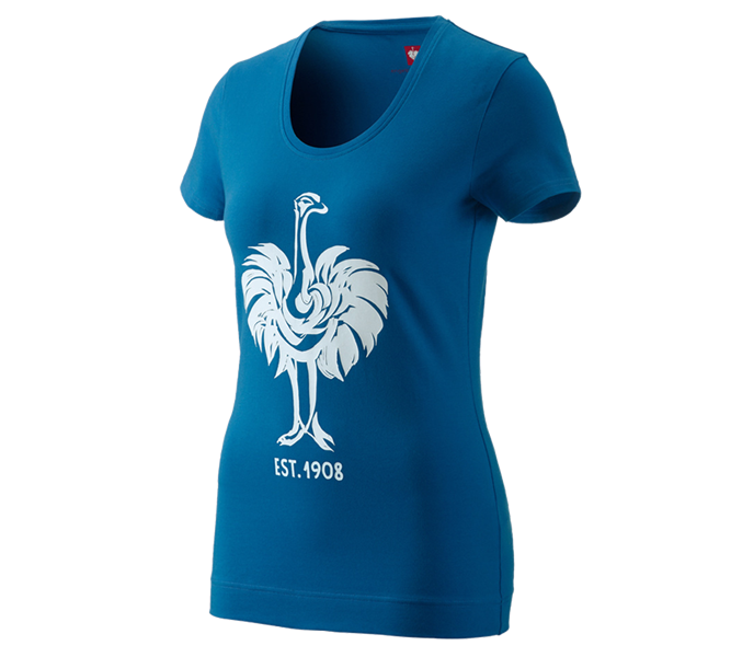 Main view, Basics, e.s. T-shirt 1908, ladies', atoll/white