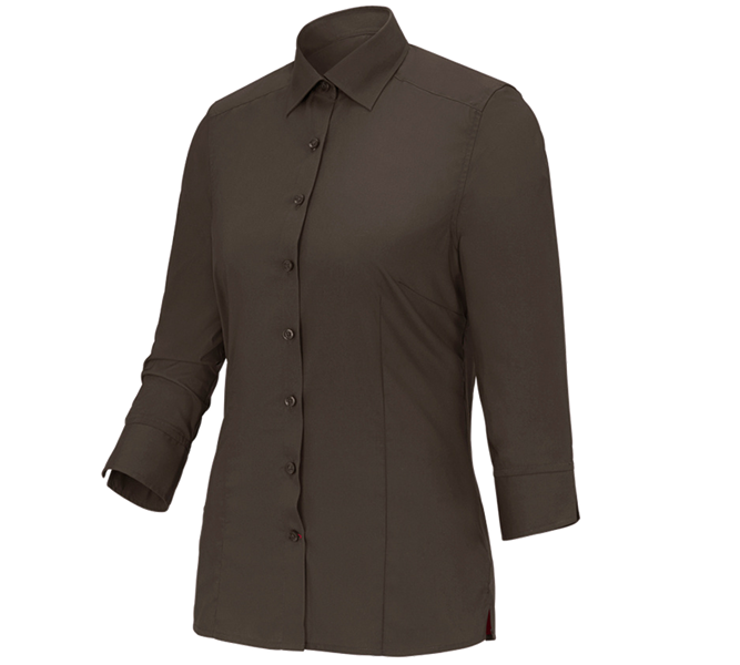 Main view, Hospitylity | Catering, Business blouse e.s.comfort, 3/4-sleeve, chestnut
