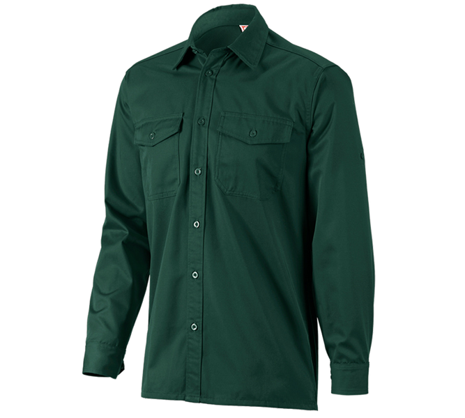 Main view, Shirts, Work shirt e.s.classic, long sleeve, green