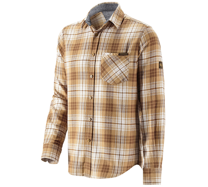 Main view, e.s.vintage, Check shirt e.s.vintage, sepia checked