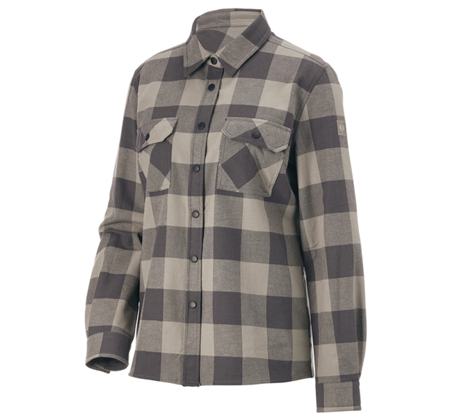 Main view, Blouses | Shirts, Check shirt e.s.iconic, ladies', dolphingrey/carbongrey