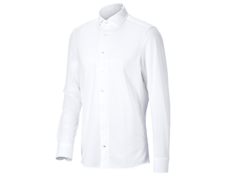 Main view, New Products, e.s. piqué-Business Shirt, white
