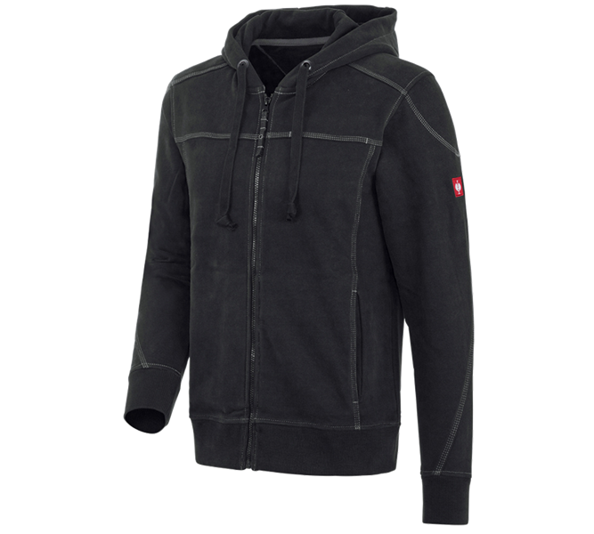 Main view, Shirts, Pullover & more, Hooded jacket cotton e.s.roughtough, black