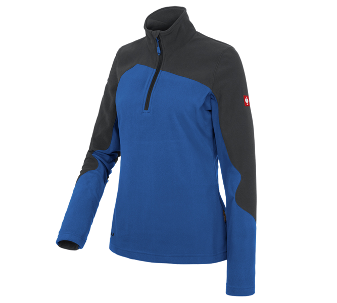 Main view, Pullover | Troyer, Fleece troyer e.s.motion 2020, ladies', gentianblue/graphite