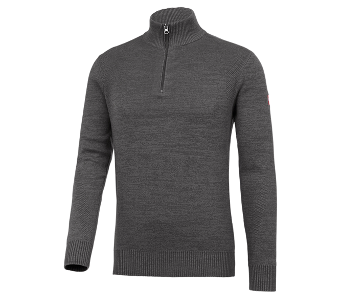 Main view, Basics, e.s. Knitted troyer, titanium melange