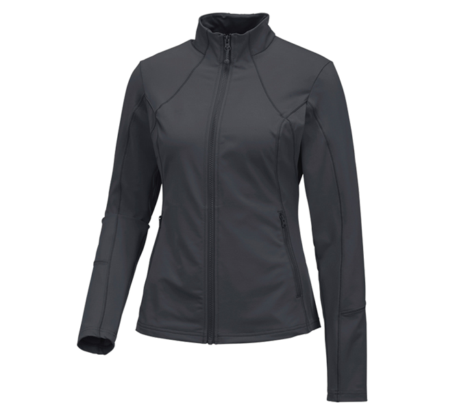 Main view, Fleece Jackets | Knitted Jackets, e.s. Functional sweat jacket solid, ladies', anthracite