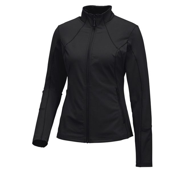 Main view, Basics, e.s. Functional sweat jacket solid, ladies', black