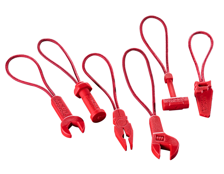 Main view, e.s.motion 2020, Zip puller set e.s.motion 2020, fiery red