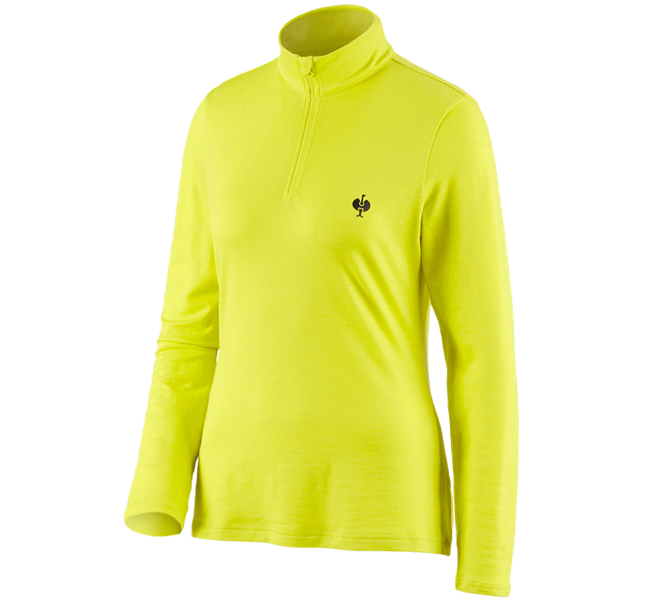 Main view, Clothing, Troyer Merino e.s.trail, ladies', acid yellow/black