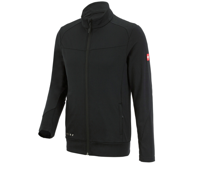 Main view, Fleece Jackets | Knitted Jackets, FIBERTWIN® clima-pro jacket e.s.motion 2020, black