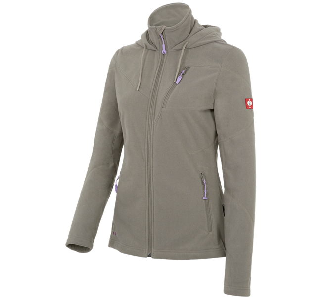 Main view, Topics, Hooded fleece jacket e.s.motion 2020, ladies', stone