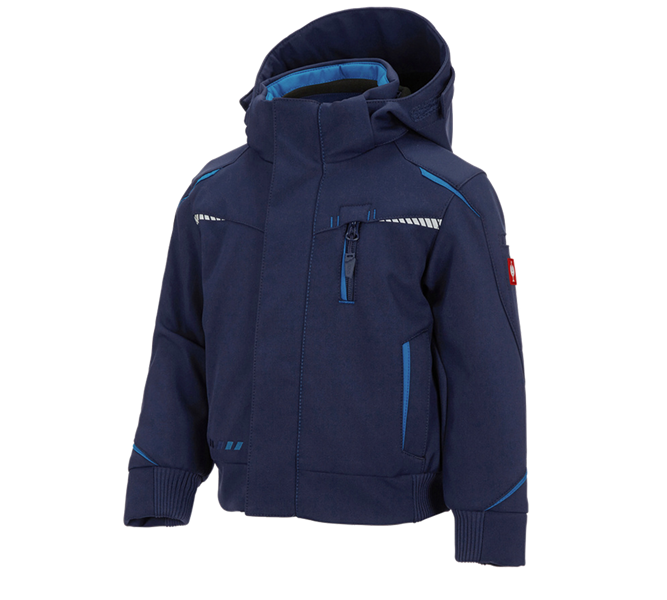 Main view, Winter Jackets, Winter softshell jacket e.s.motion 2020,children's, navy/atoll