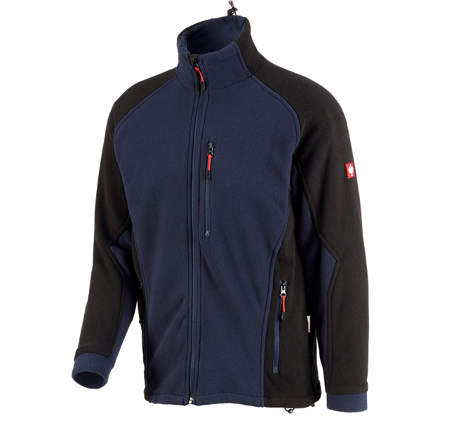 Main view, Clothing, Functional fleece jacket dryplexx® wind, navy/black