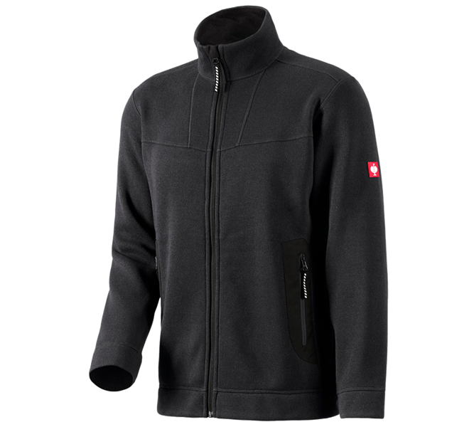 Main view, Fleece Jackets | Knitted Jackets, e.s. jacket therma-plus, black