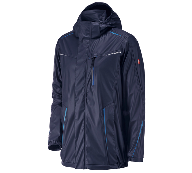 Main view, e.s.motion 2020, Rain jacket e.s.motion 2020 superflex, navy/atoll