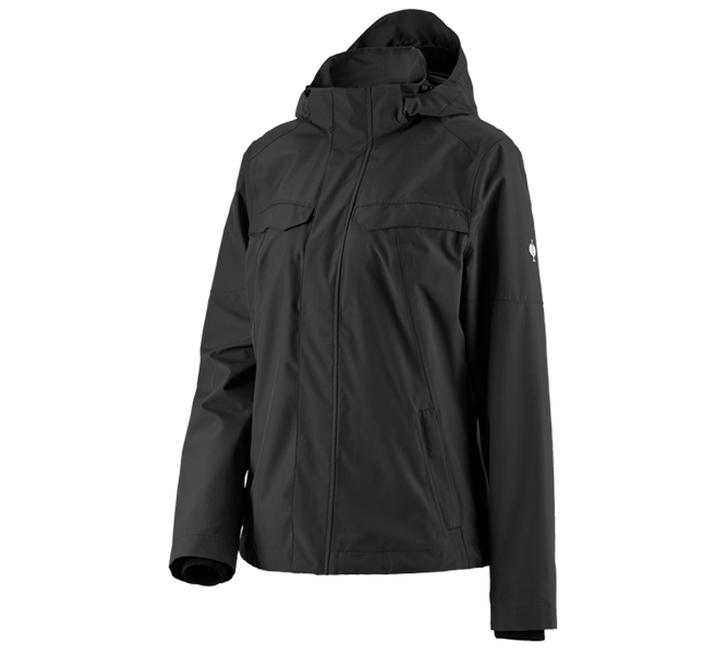 Main view, Women, Rain jacket e.s.concrete, ladies', black
