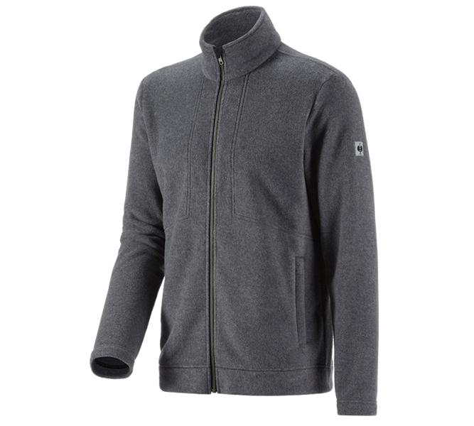 Main view, e.s.vintage, Fleece jacket e.s.vintage, black melange