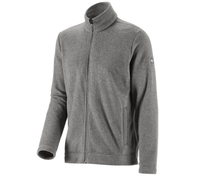 Main view, e.s.vintage, Fleece jacket e.s.vintage, pewter melange