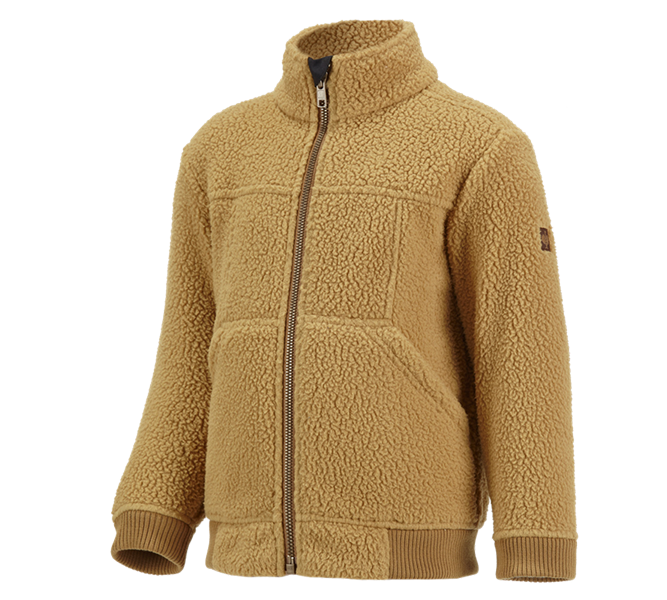 Main view, e.s.vintage, Faux fur jacket e.s.vintage, children's, sepia