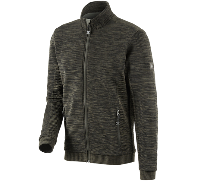 Main view, Work Jackets, Knitted jacket e.s.motion ten, disguisegreen