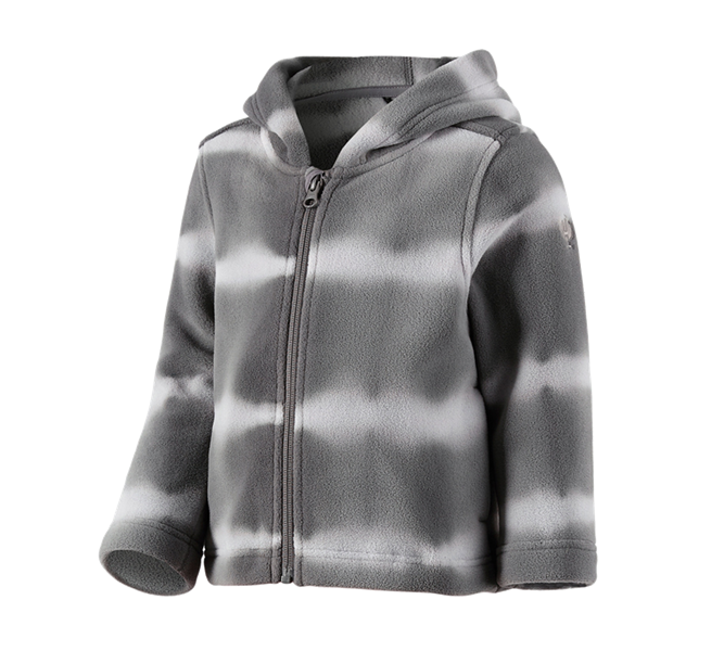 Main view, Fleece Jackets | Knitted Jackets, Fleece hoody jacket tie-dye e.s.motion ten, child., granite/opalgrey
