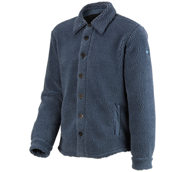 Main view, Work Jackets, Faux fur jacket e.s.iconic, oxidblue
