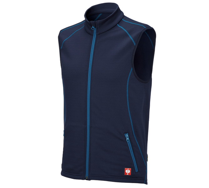 Main view, Plumbers / Installers, Function bodywarmer thermo stretch e.s.motion 2020, navy/atoll